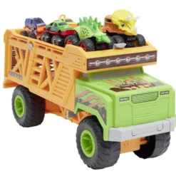 Camion transport pour 8 voitures dinosaures racing 48x18xH30cm