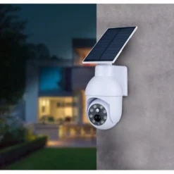 Caméra factice solaire détection projecteur 9LED 200lms H8cm