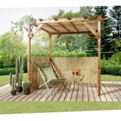 Canisse en paillon de roseaux pelés L500 x H150 cm