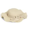 Capeline ondulée beige ruban floral papier Ø40cm