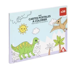 Carte postale à colorier x20 en papier 16,5x12cm (2 modèles)