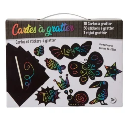Cartes à gratter art créatif enfant