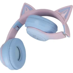 Casque audio enfant oreille chat LED RGB bluetooth USBC et micro (3 modèles)