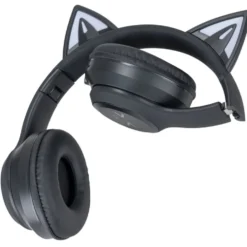 Casque audio enfant oreille chat LED RGB bluetooth USBC et micro (3 modèles)