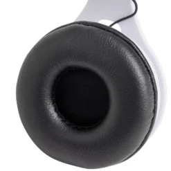 Casque audio et micro filaire pliant blanc et noir 1,20m