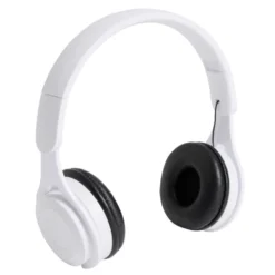 Casque audio et micro filaire pliant blanc et noir 1,20m