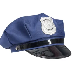 Casque police bleu et noir