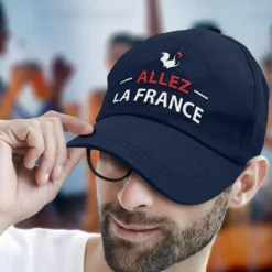 Casquette Cocorico adulte Allez la France bleu