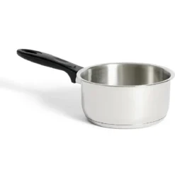 Casserole tous feux dont induction inox gris poignée bakélite Ø18cm