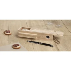 Cave à saucisson bois et couteau