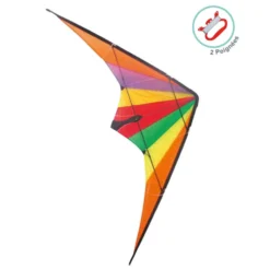 Cerf volant delta multicolore