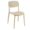 Chaise Ambre polypropylène beige L46xP39xH77cm