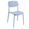 Chaise Ambre polypropylène bleu L46xP39xH77cm