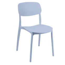 Chaise Ambre polypropylène bleu L46xP39xH77cm