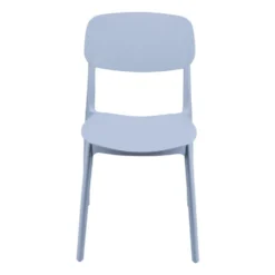 Chaise Ambre polypropylène bleu L46xP39xH77cm