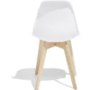 Chaise Chloé naturel et blanc L45,5xP52xH85cm