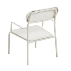 Chaise de jardin basse Faro métal gris clair 56,5x55xh75cm