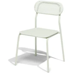 Chaise de jardin Faro empilable métal vert 48x52xH82cm