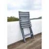 Chaise de jardin pliante Relax plastique gris
