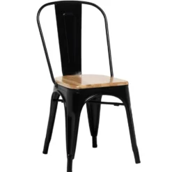 Chaise empilable Fabrik métal et bois
