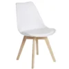 Chaise en bois Chloé blanche 57x49xH82cm