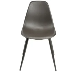 Chaise First assise polypropylène pieds métal noire L42,5xP50xH78,5cm