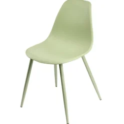 Chaise First assise polypropylène pieds métal vert menthe L42,5xP50xH78,5cm