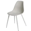 Chaise First métal et plastique gris clair 42,5x50xH78,5cm