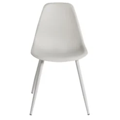 Chaise First métal et plastique gris clair 42,5x50xH78,5cm