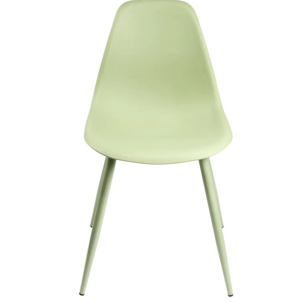 Chaise First métal et plastique vert 42,5xP50xH78,5cm