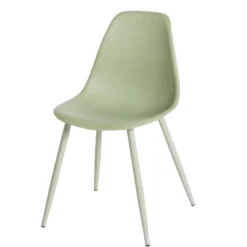 Chaise First métal et plastique vert 42,5xP50xH78,5cm