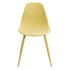 Chaise First métal et plastique jaune ocre 42,5x50xH78,5cm