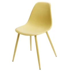 Chaise First métal et plastique jaune ocre 42,5x50xH78,5cm