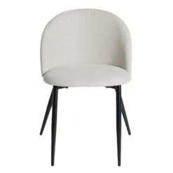 Chaise Gaëlle noir et gris L51xP55xH75cm