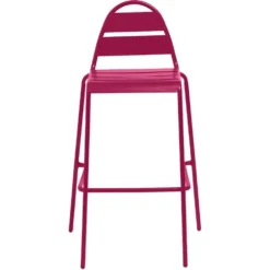 Chaise haute de jardin Fun métal rouge 59x58xH105cm