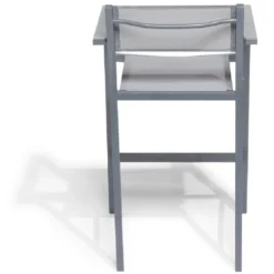 Chaise haute Oslow aluminium et textilène 55x53xH96,5 cm