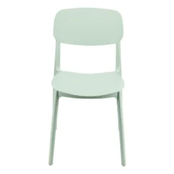 Chaise plastique vert pastel 43xP54xH79cm