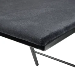 Chaise pliante Ninon métal et velours noire L43xP47xH78,5cm