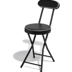 Chaise pliante Tony Noire Ø30 x H.74 cm