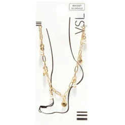 Chaîne de cheville dorée pendentifs perles et coquillages