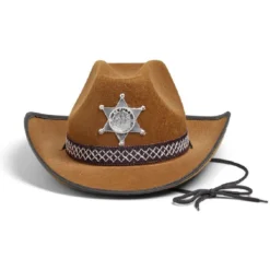 Chapeau de cow boy enfant marron 35x26xH14cm