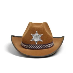 Chapeau de cow boy enfant marron 35x26xH14cm
