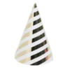 Chapeau de fête anniversaire noir et doré x8