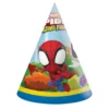 Chapeau de fête cône x6 Spidey carton multicolore