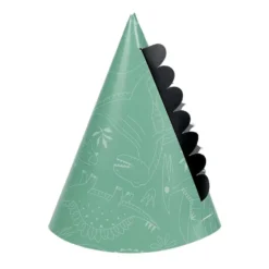 Chapeau de fête dinosaure x8