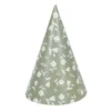 Chapeau de fête thème nature vert sauge x8