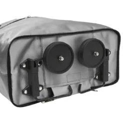 Chariot de course cabas 2-en-1 gris