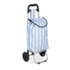 Chariot de course 25L rayures bayadères trolley avec 2 roulettes (2 modèles)