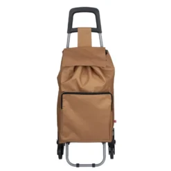 Chariot de course 3 roues marron 35x18xH97cm
