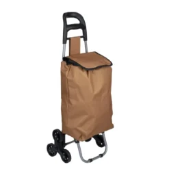 Chariot de course 3 roues marron 35x26xH89cm